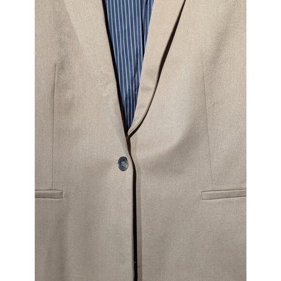 Banana Republic Classic Fit One Button Tan Fully Lined Blazer Womens Size 18 - Picture 6 of 10